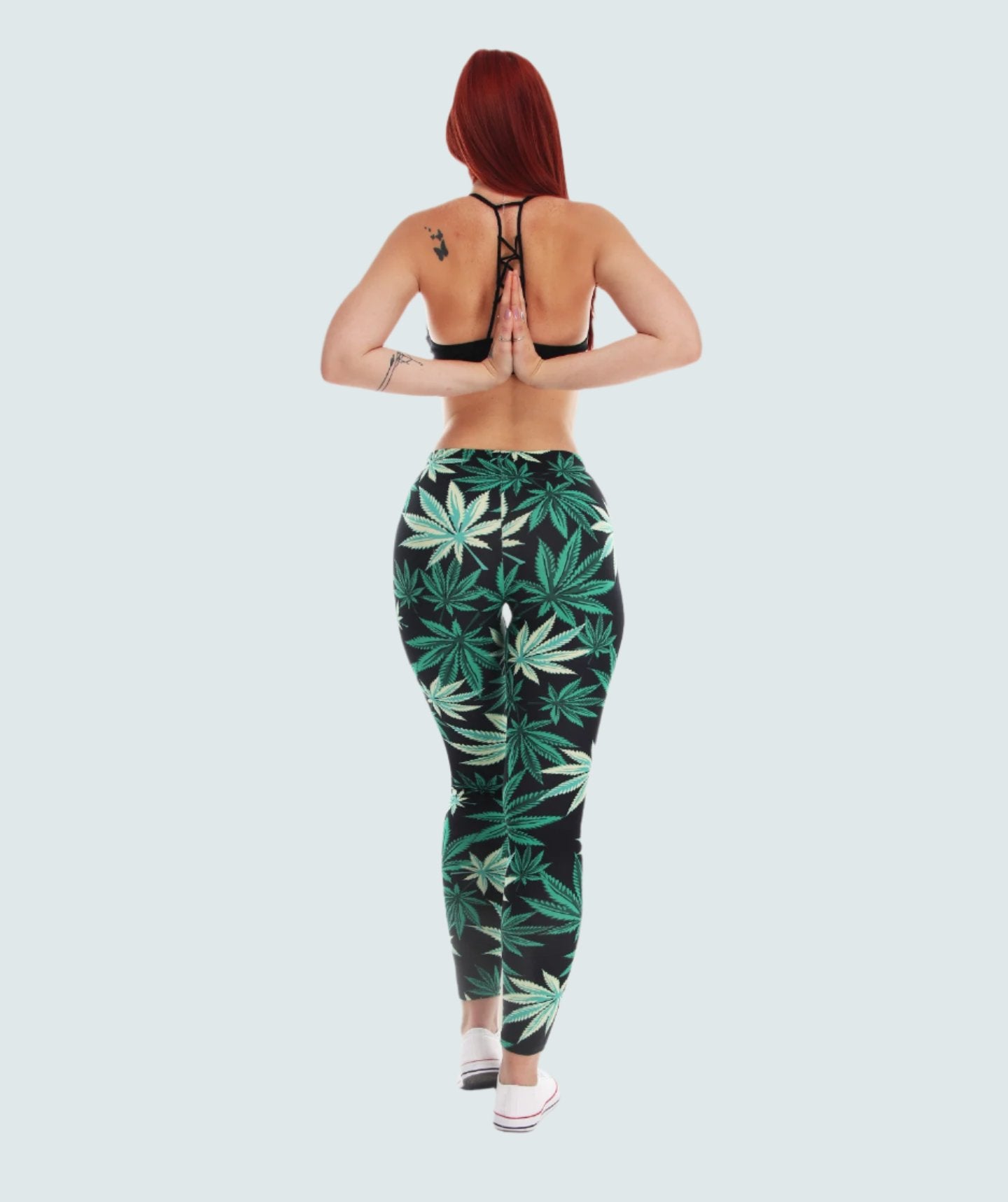 Mary Jane Leggings Leafs Print in Green