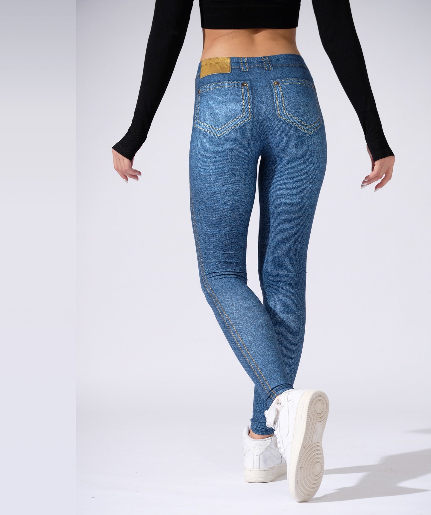 Blue Jeans Imprint Leggings –