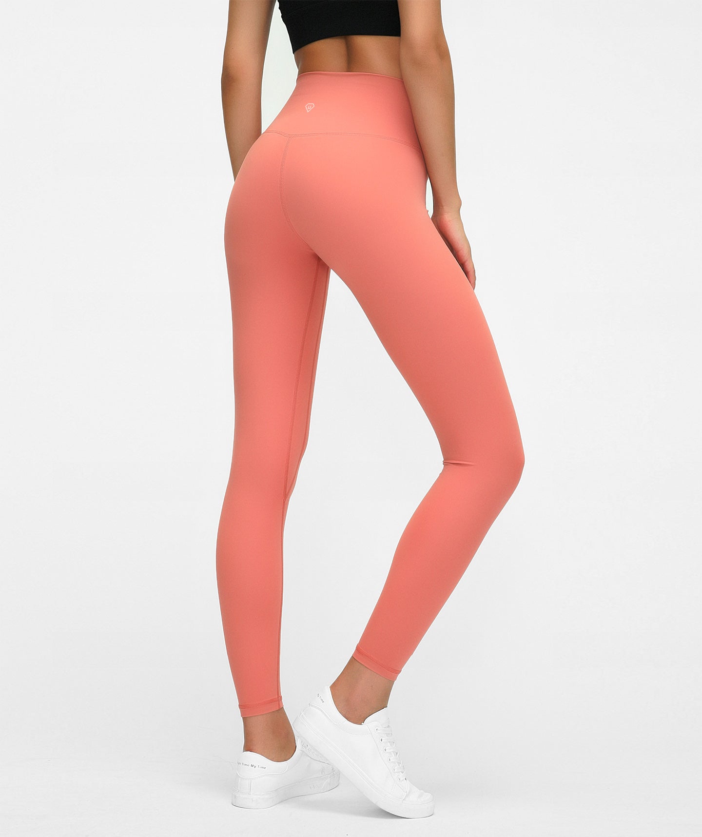 Vivid Leggings with Waist Pocket in Orange Flame