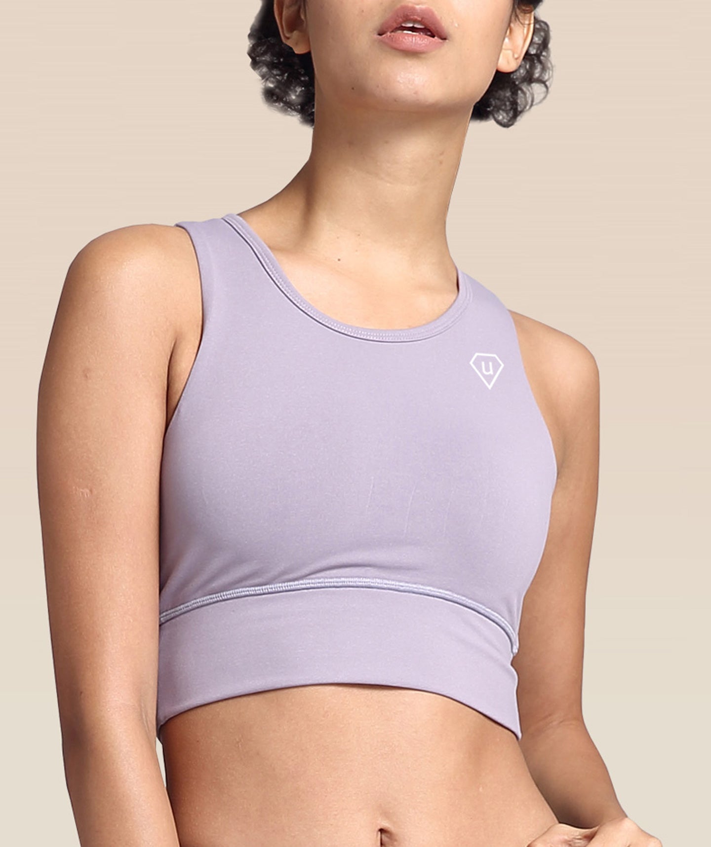 Impact Bralette with Detachable Pads in Heather Purple